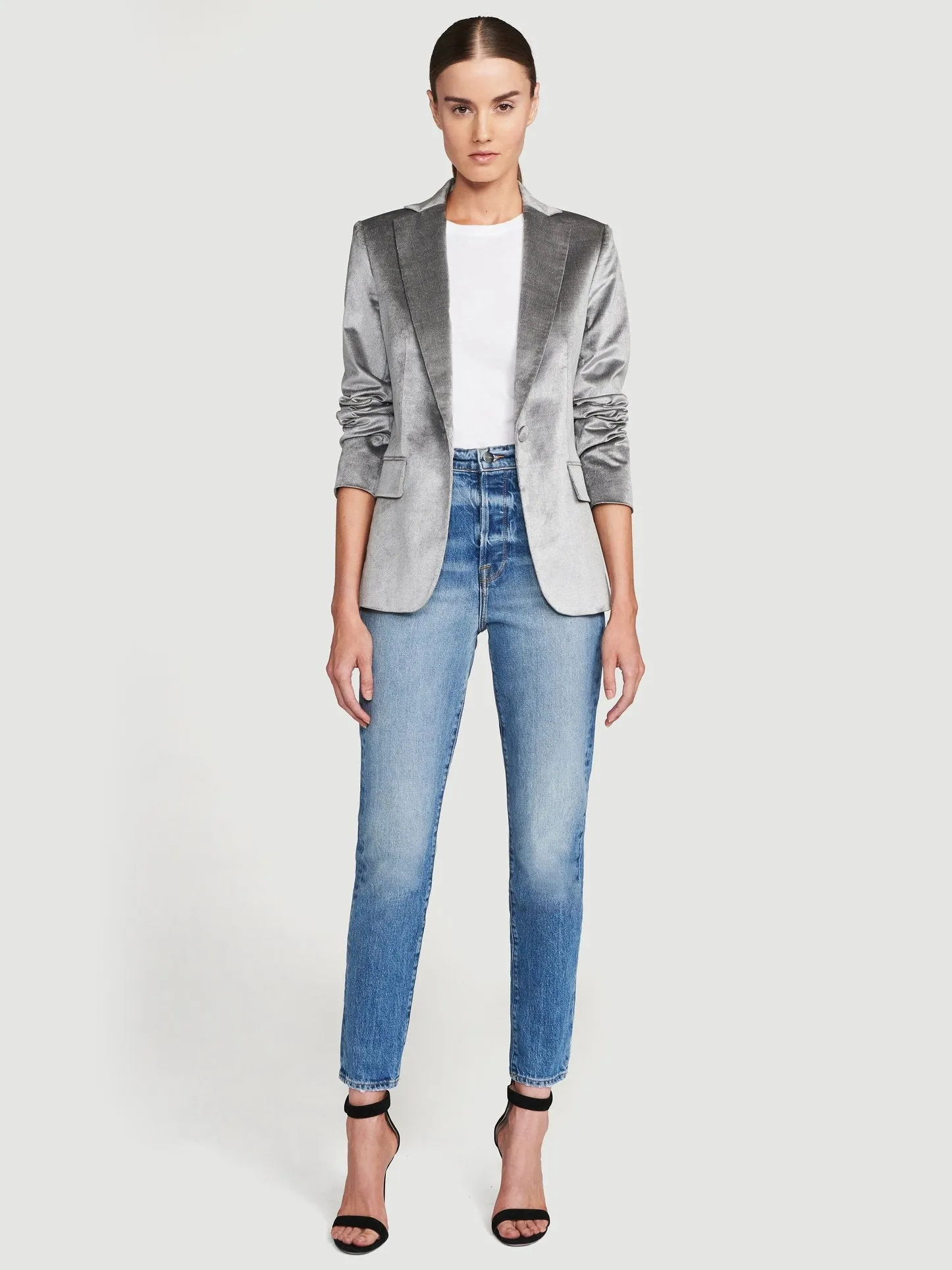 Frame - Classic Blazer in Silver