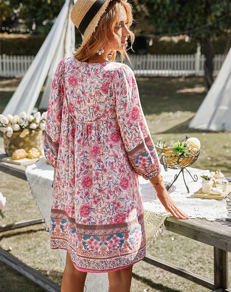 Gaia Printed Kimono Dress