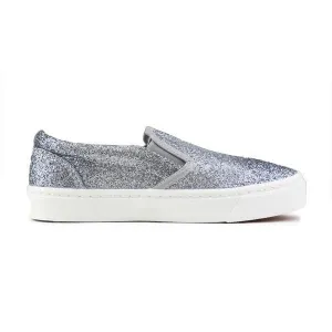 GIRLS SLIP ON SNEAKERS - SILVER