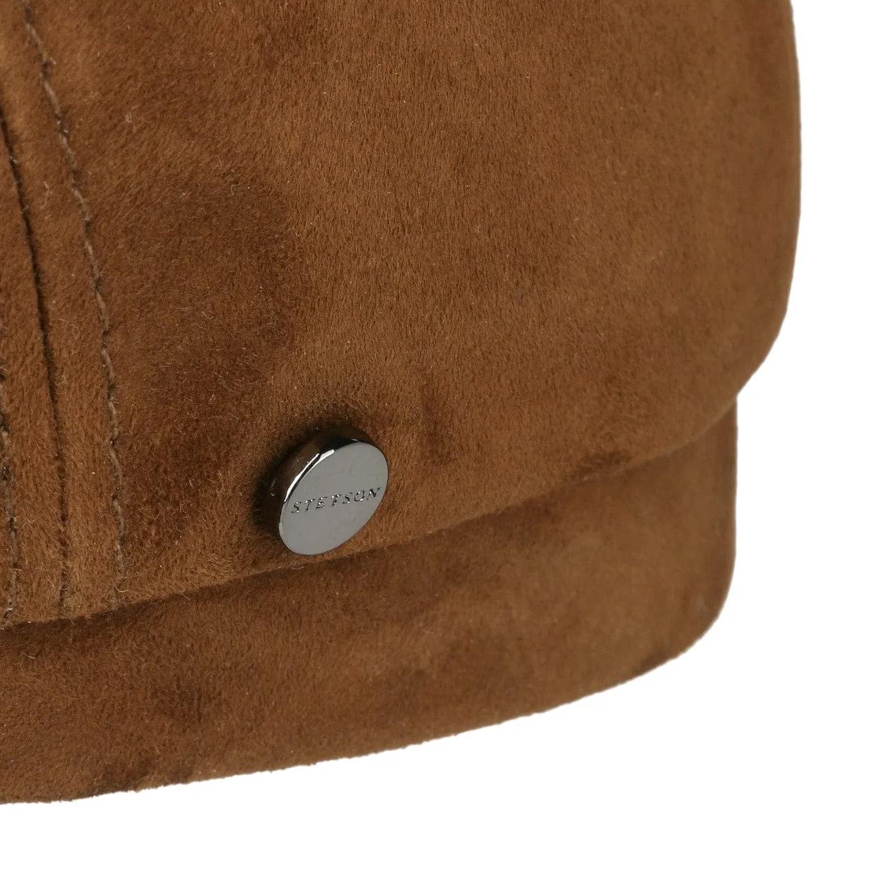 Goat Suede Flat Cap by Stetson