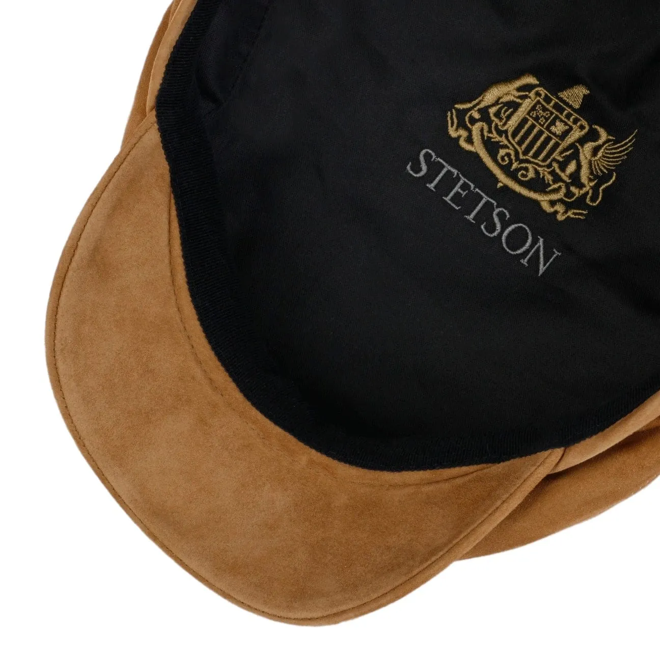 Goat Suede Flat Cap by Stetson