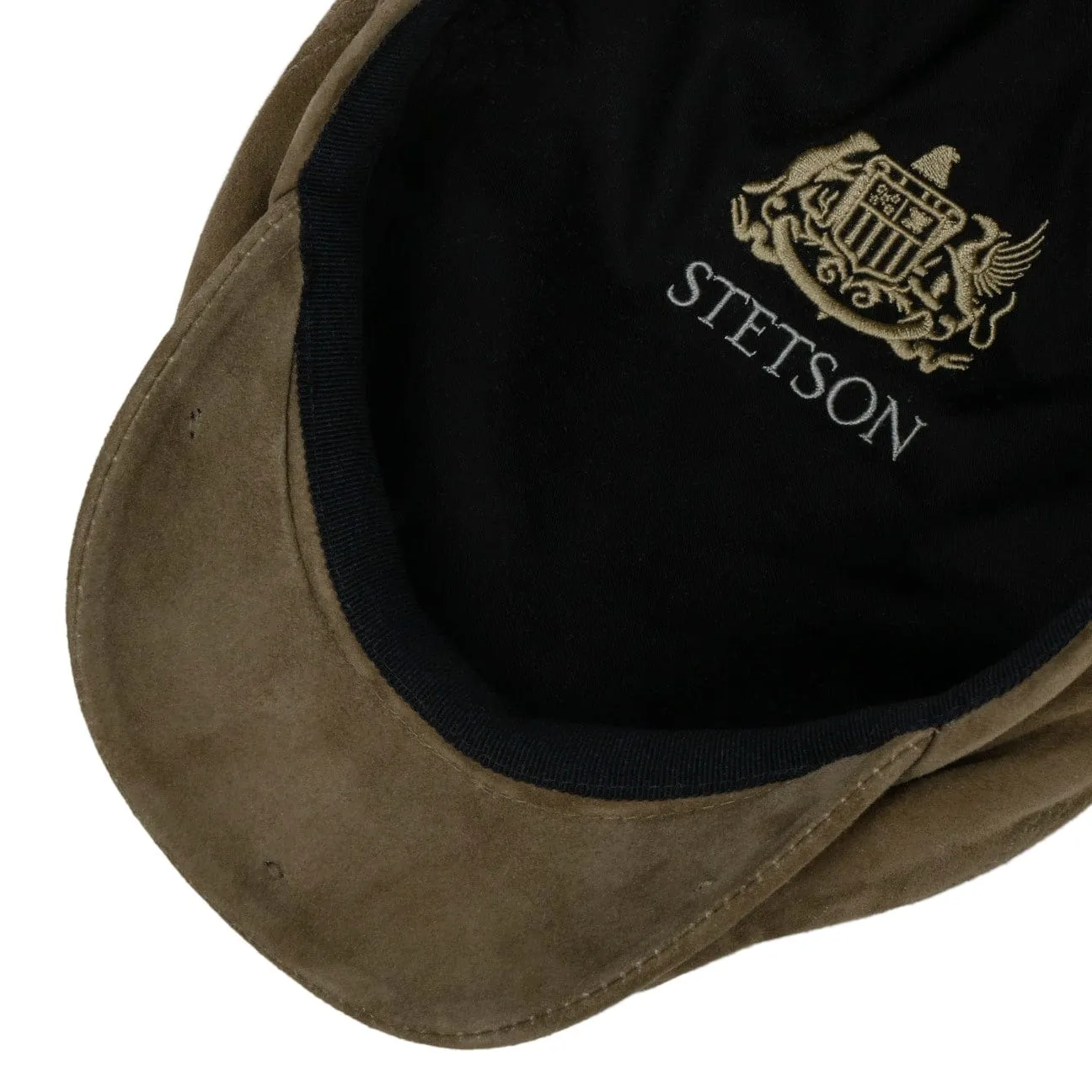 Goat Suede Flat Cap by Stetson