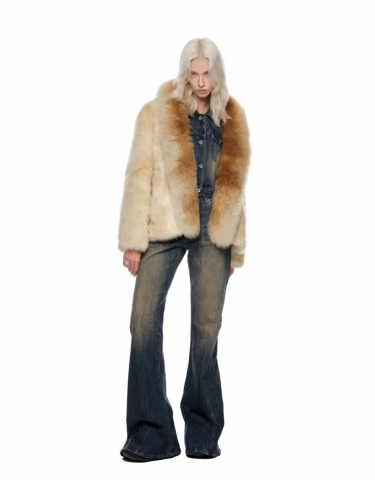 Gradient Fox Fur Coat【s0000010638】