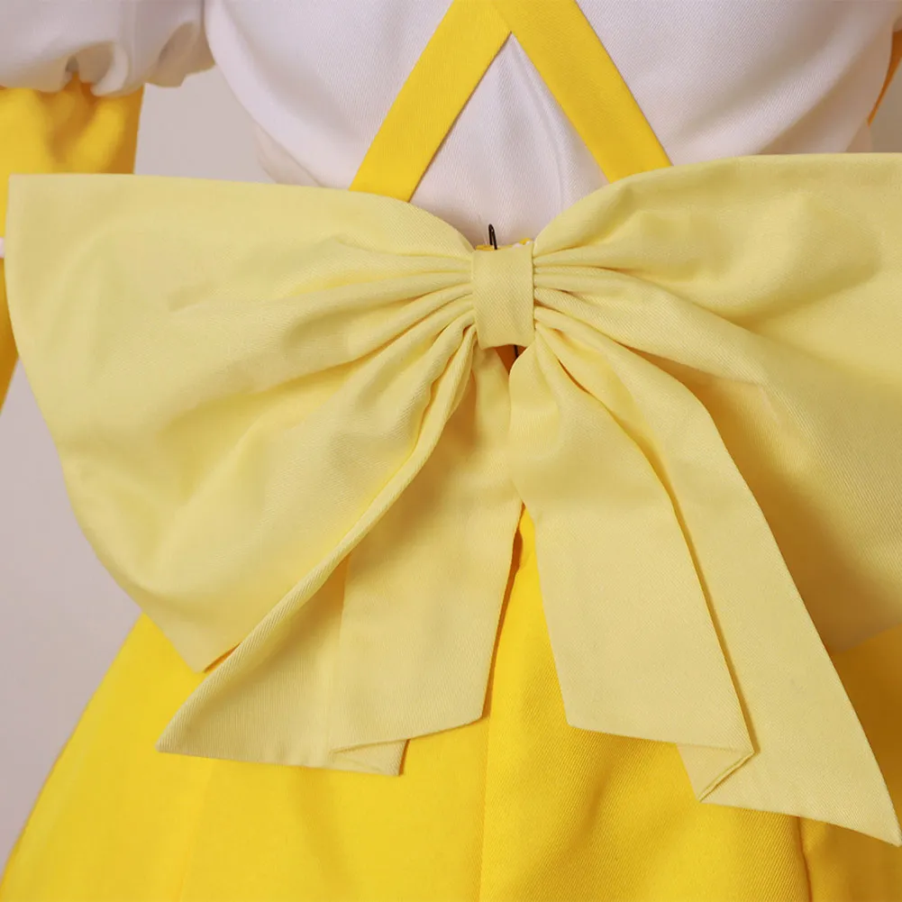 Gushing over Magical Girls Tenkawa Kaoruko Women Yellow Dress Party Carnival Halloween Cosplay Costume