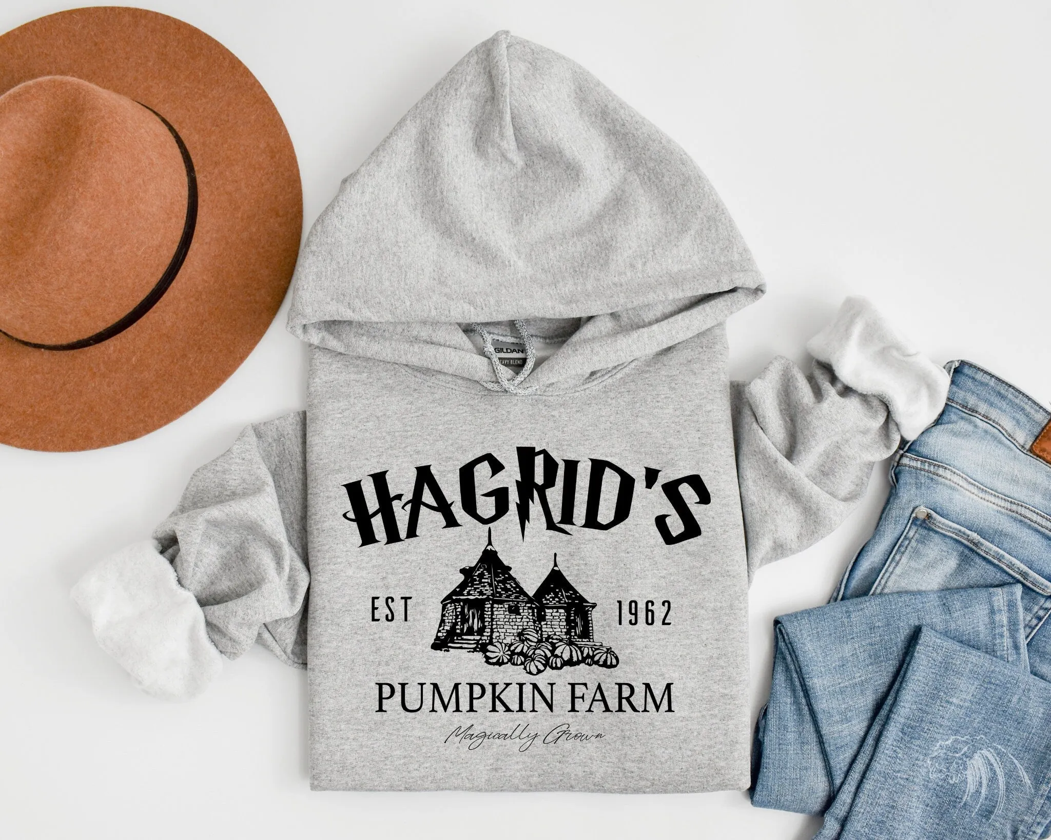 Hagrid's Enchanted Pumpkin Farm Sweatshirt - Celebrating Magic Since 1962, DTS003