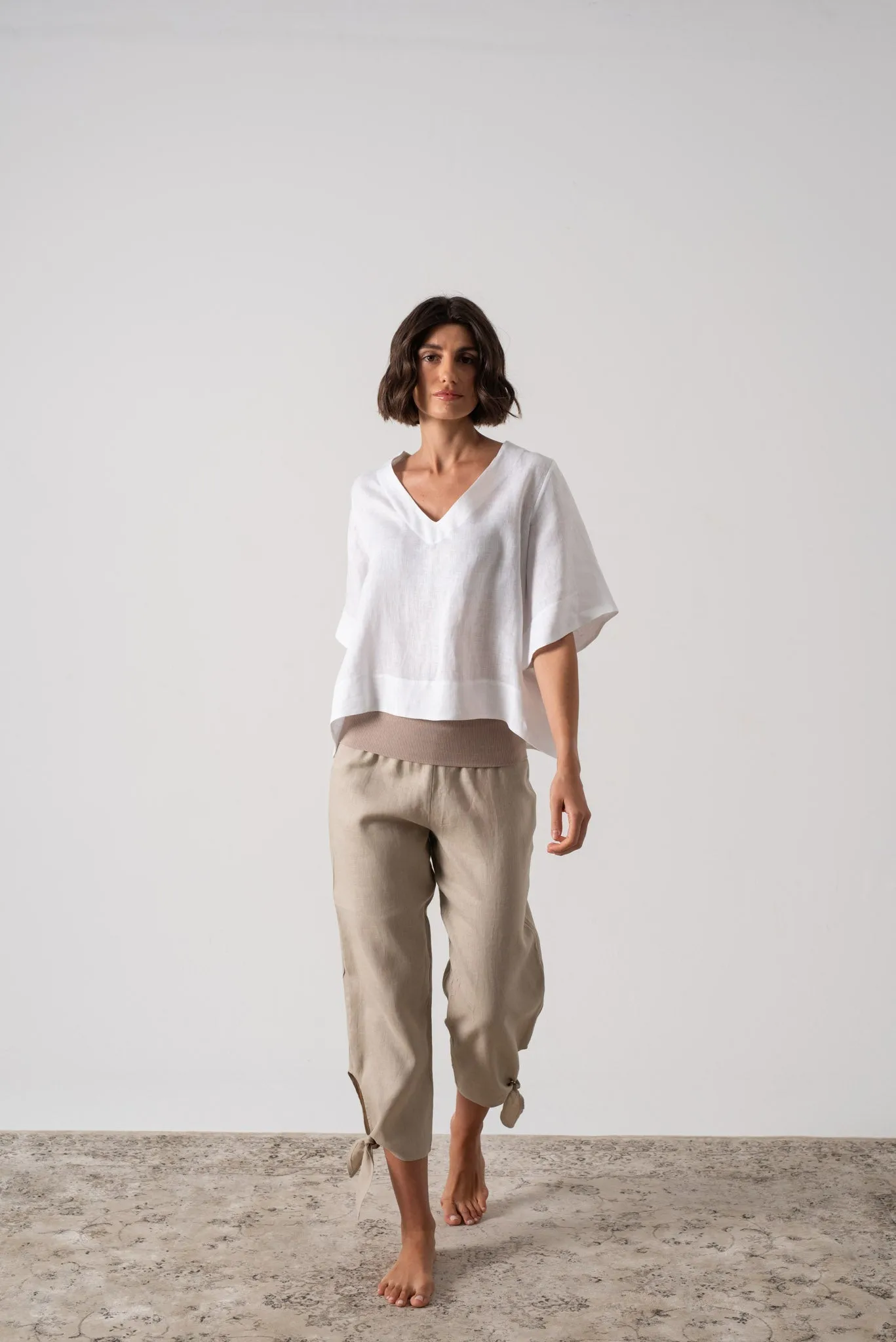 Hecate Linen Top White