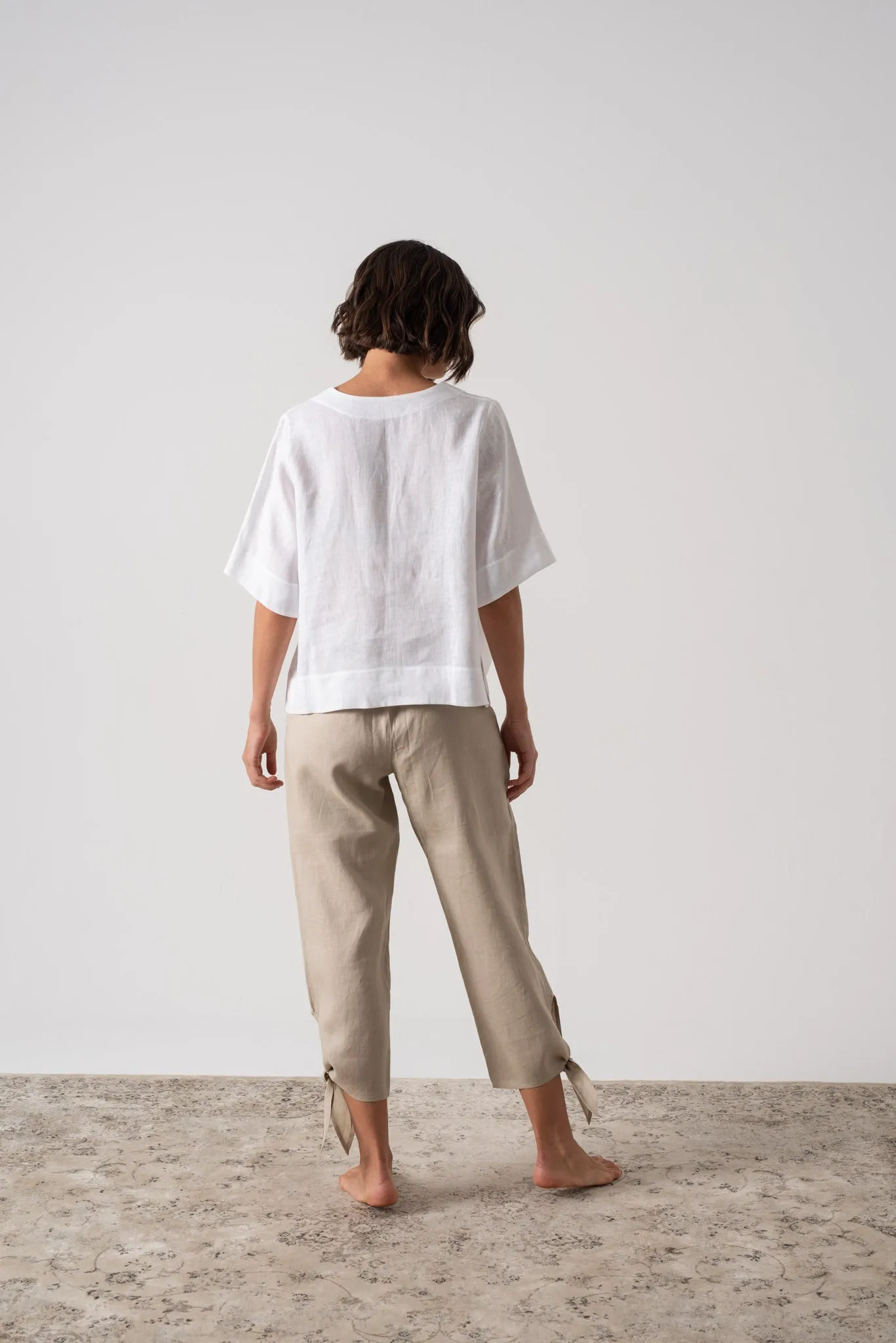 Hecate Linen Top White