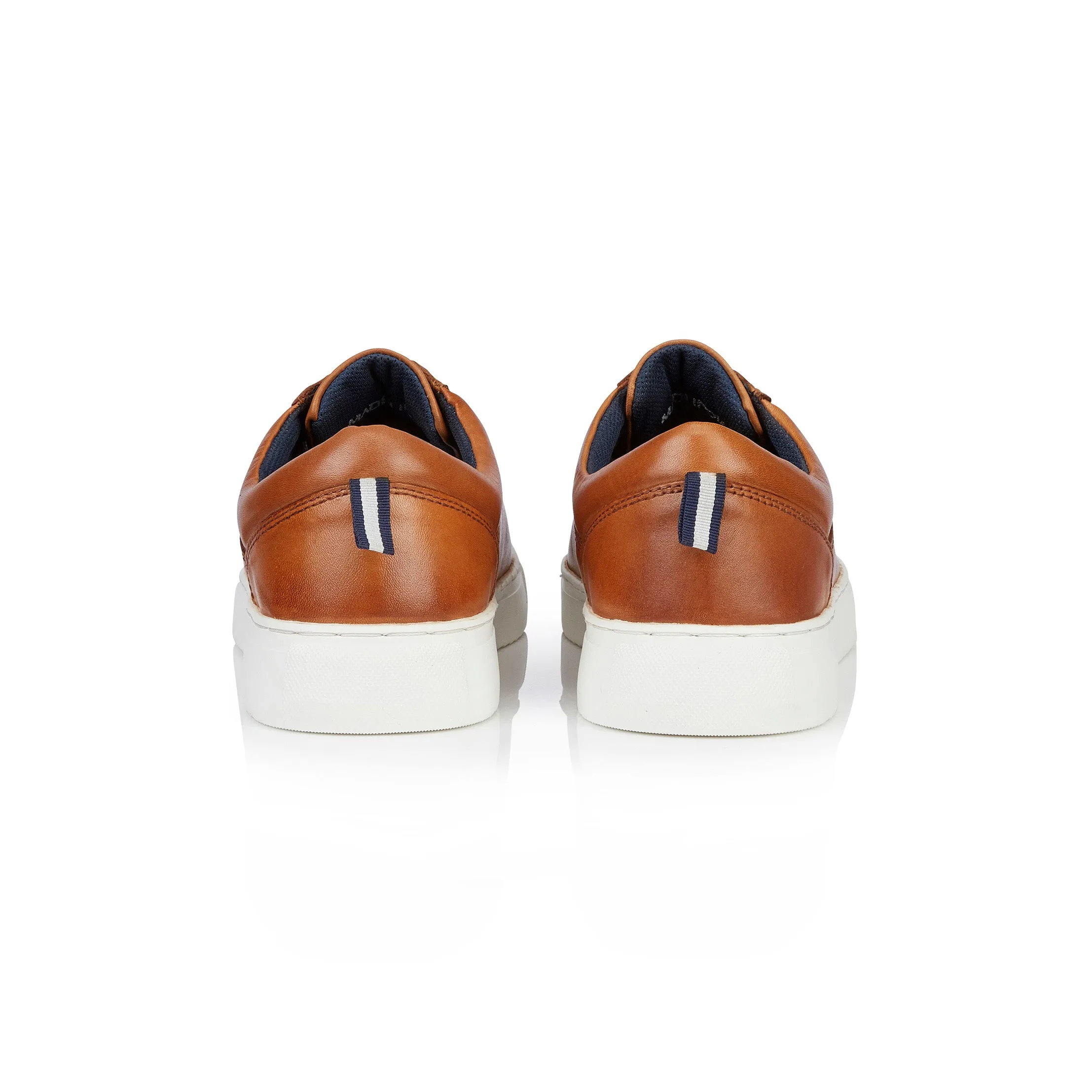 Holden Leather Cup Sole Trainer - Tan