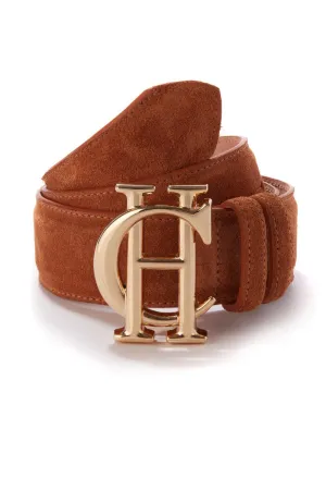 Holland Cooper Suede Ladies Belt in Tan Suede