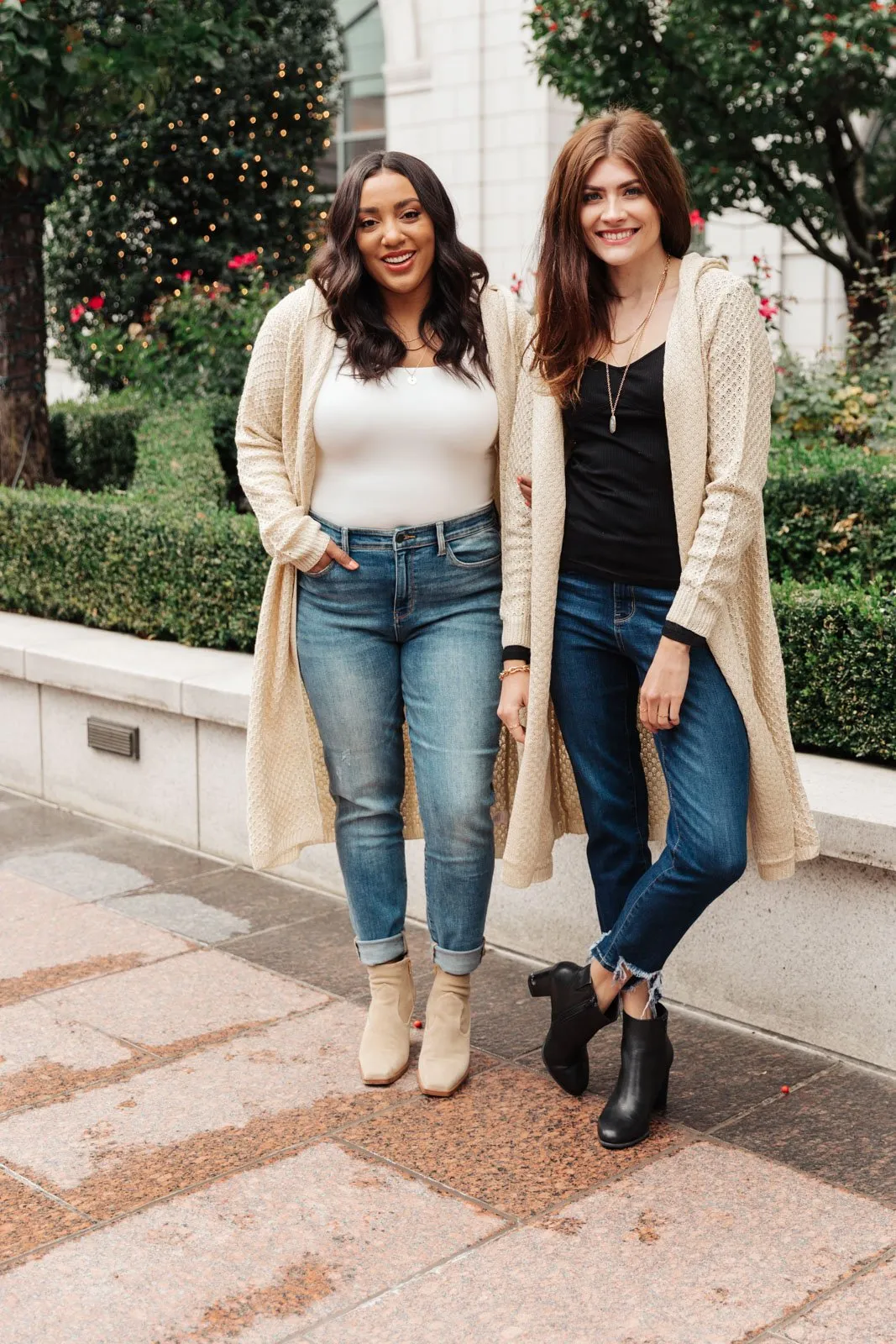 Hooded Cardigan in Ivory