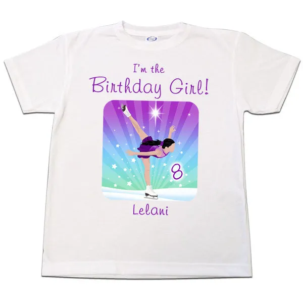 Ice Skating Dreams Birthday T Shirt