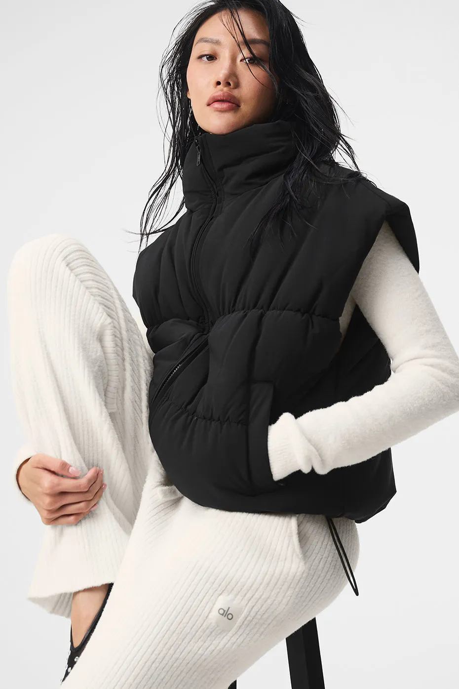 Incline Puffer Vest - Black