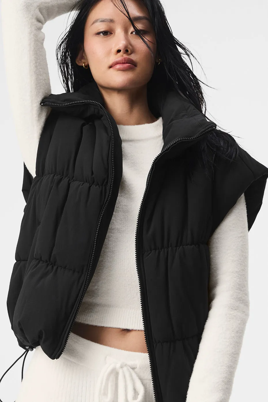 Incline Puffer Vest - Black