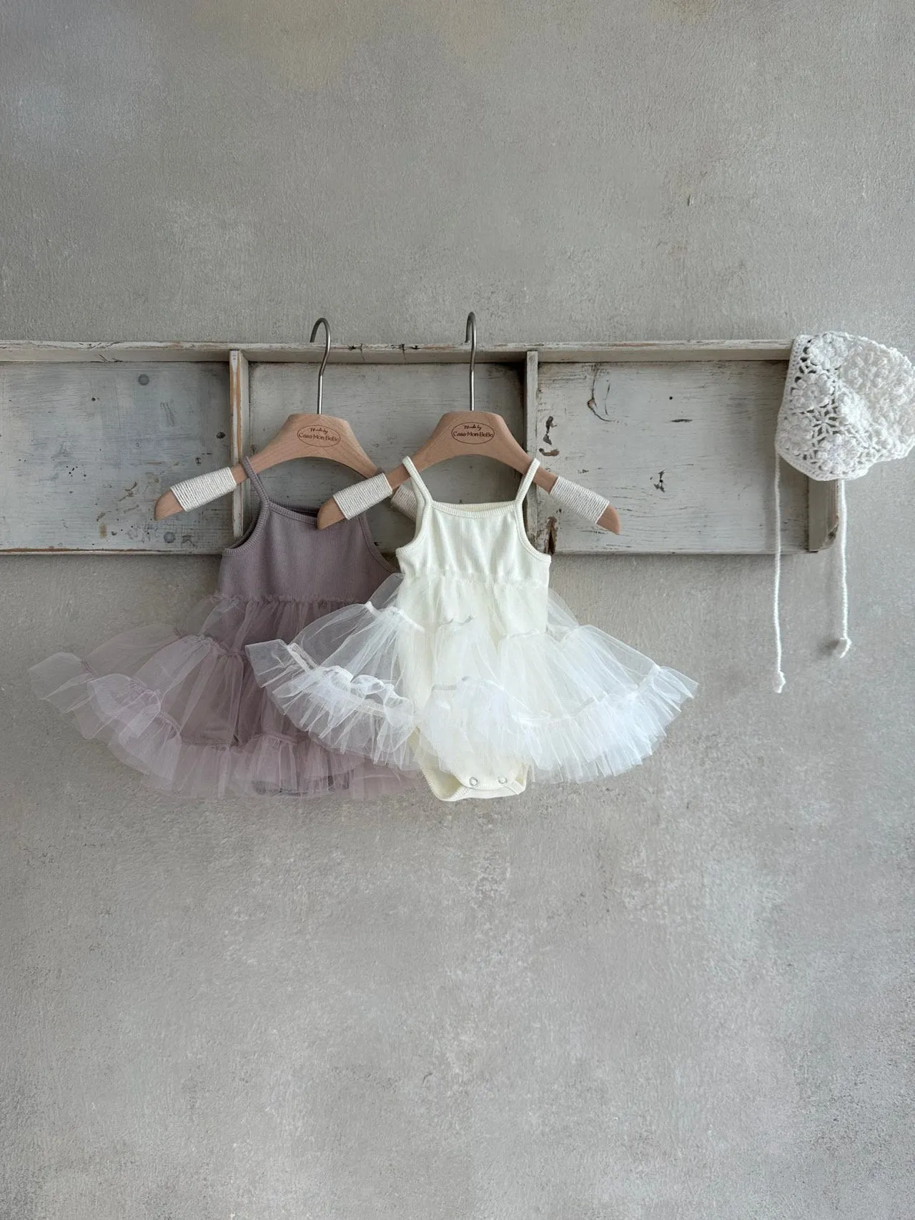 Innes Tulle Dress Romper_Cream