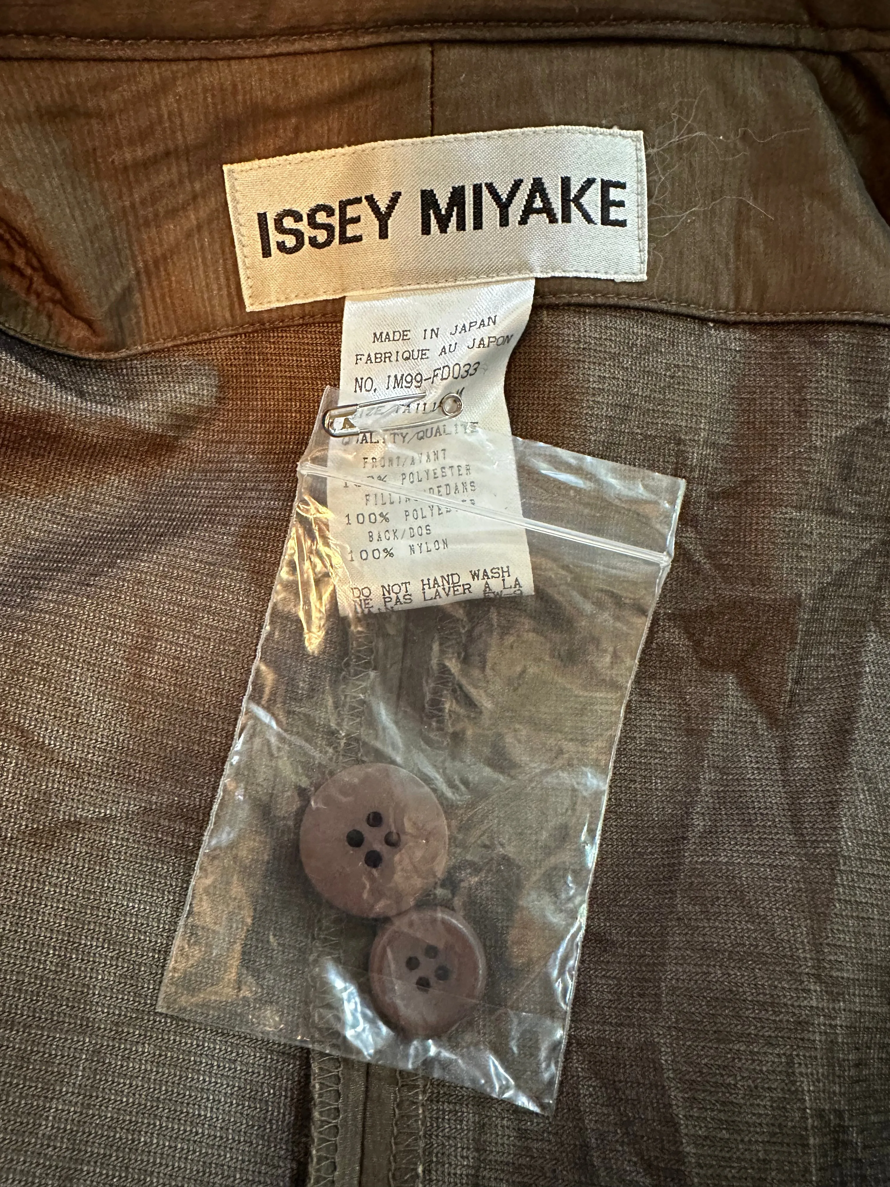 Issey Miyake 90s Iridescent Brown Oversized Obi Waist Pantsuit