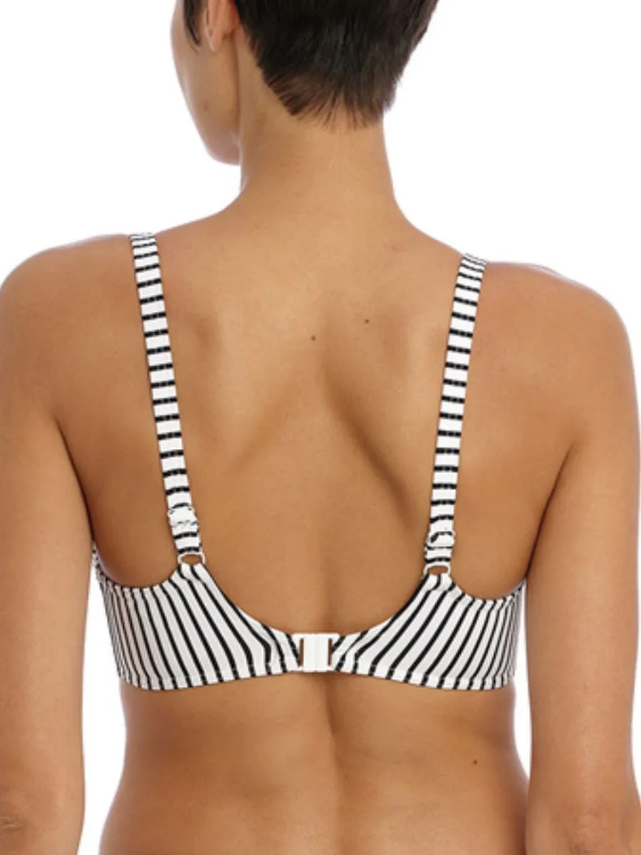 Jewel Cove Sweetheart Bikini Top - Stripe Black