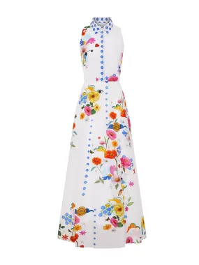 Juayua white cotton Paloma maxi dress