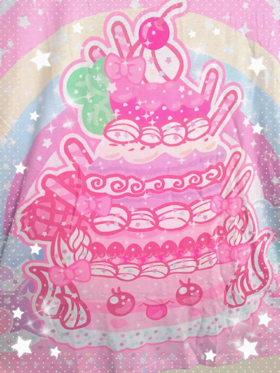 Kawaii sparkle cake women's all over print t-shirt [made to order]