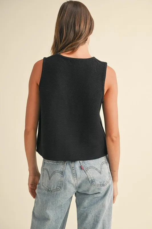 Kelly Knit Vest in Black