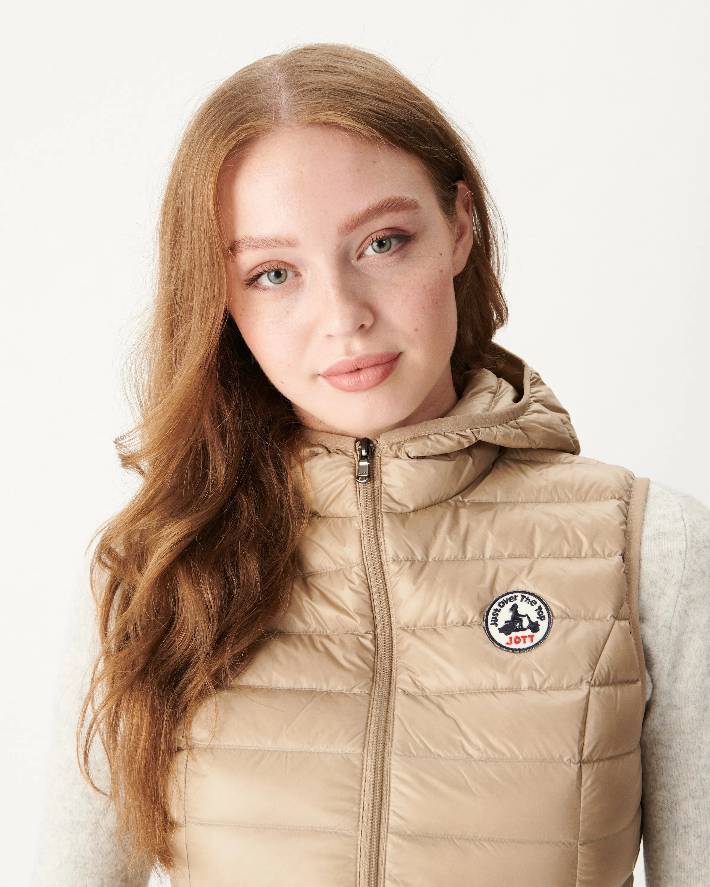 Light sleeveless down jacket Beige Mali