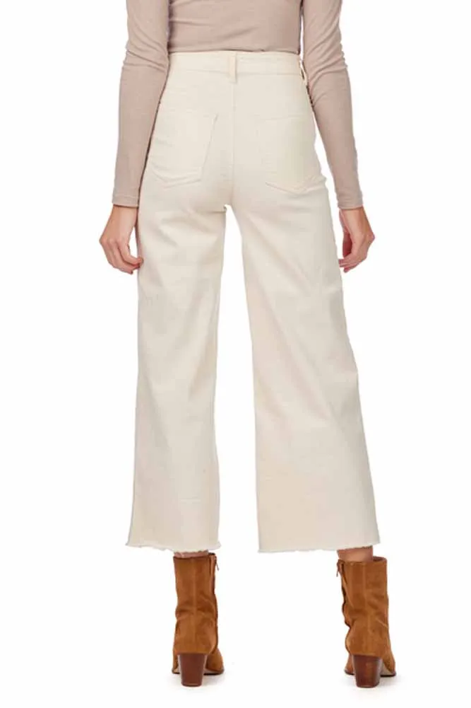 Light Tan Crawford Wide Leg Jeans by Mud Pie