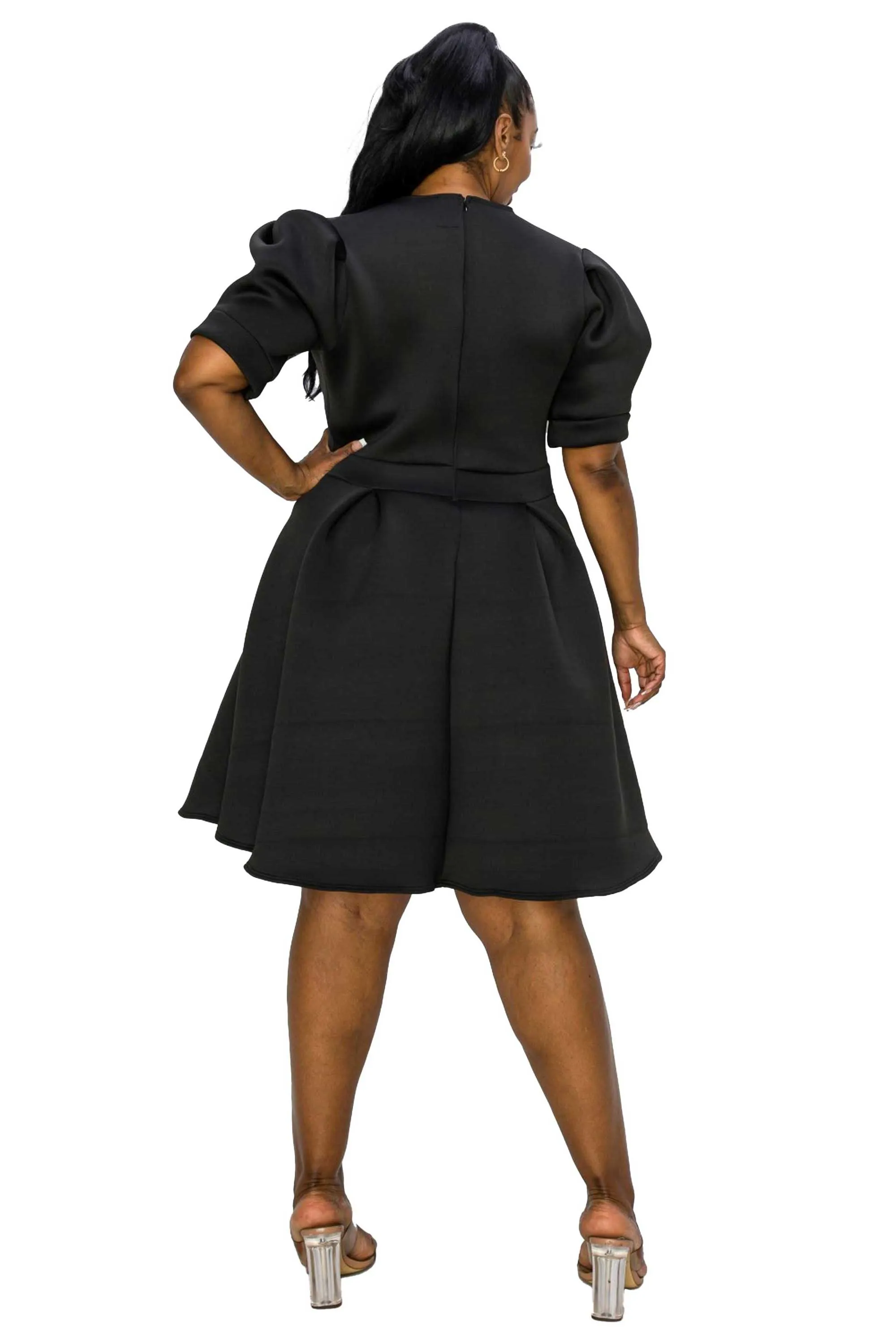 Lindsey Neoprene Flare Dress