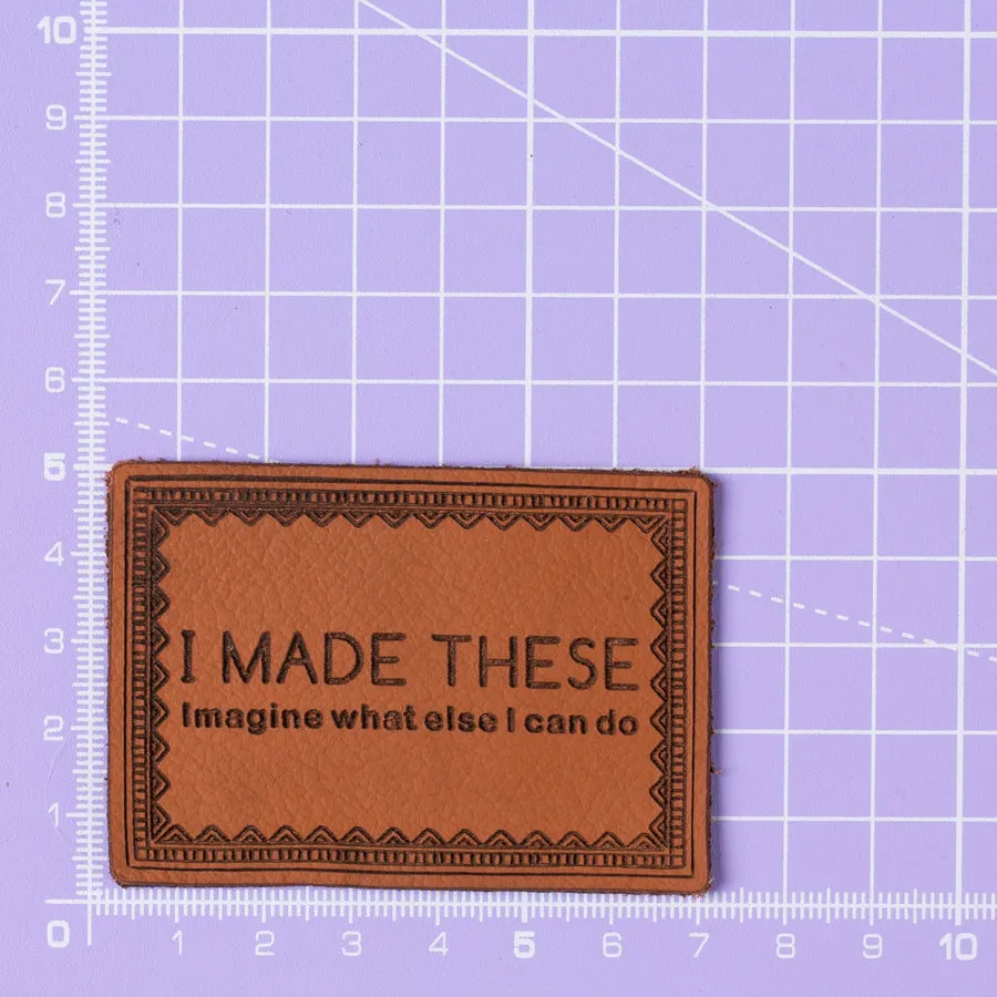 Little Rosy Cheeks - Pack Of 2 Leather Jeans Labels - I Made These