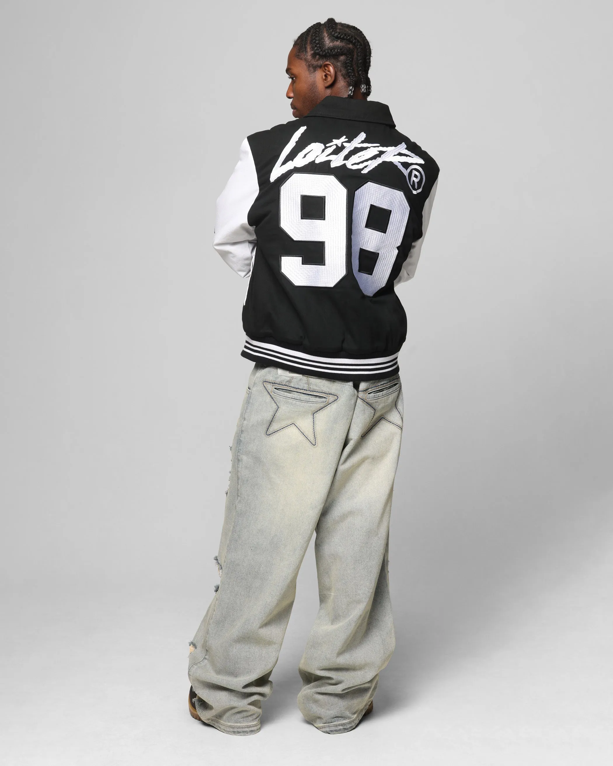 Loiter Vice City Varsity Jacket Black/White