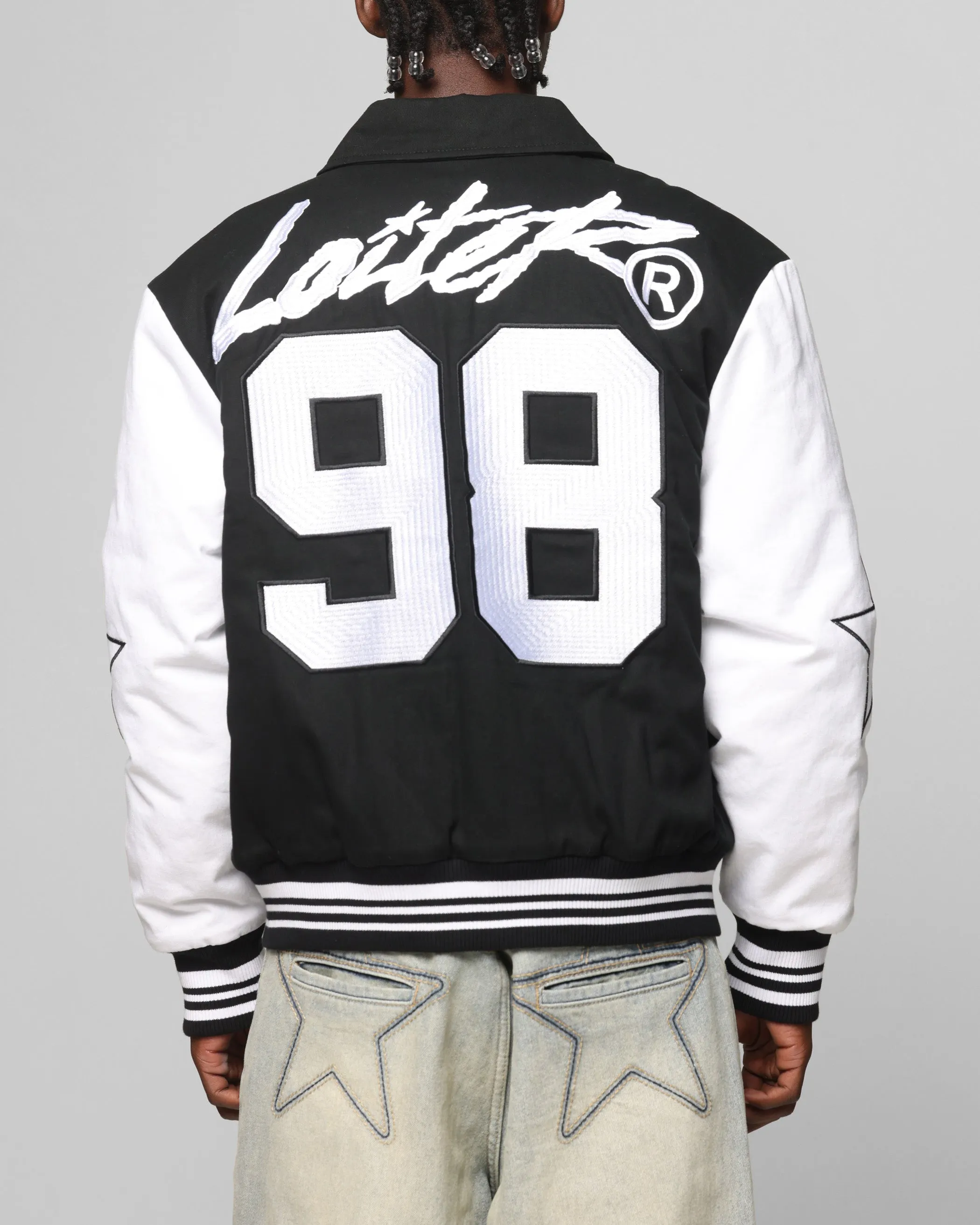 Loiter Vice City Varsity Jacket Black/White