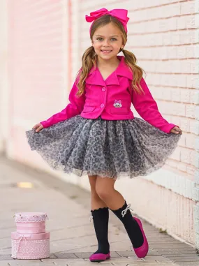 L.O.L. SURPRISE! Diva Tweed Blazer and Leopard Tutu Skirt Set