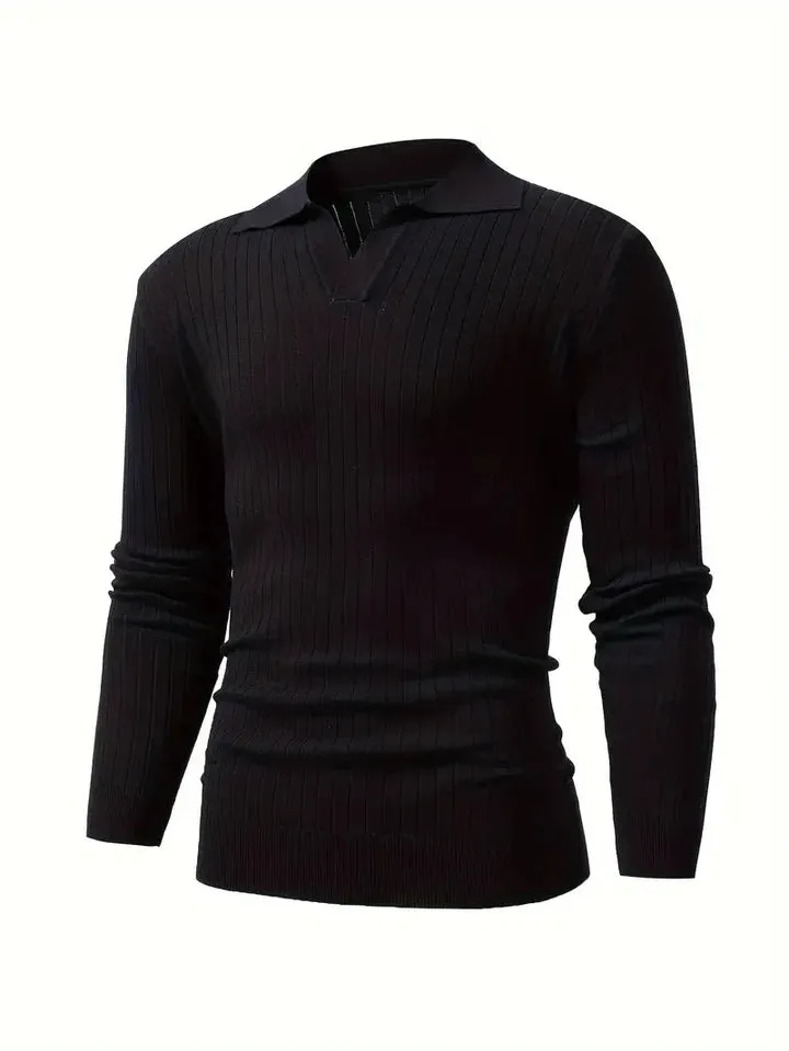 Long-Sleeve Jacquard Knit Top