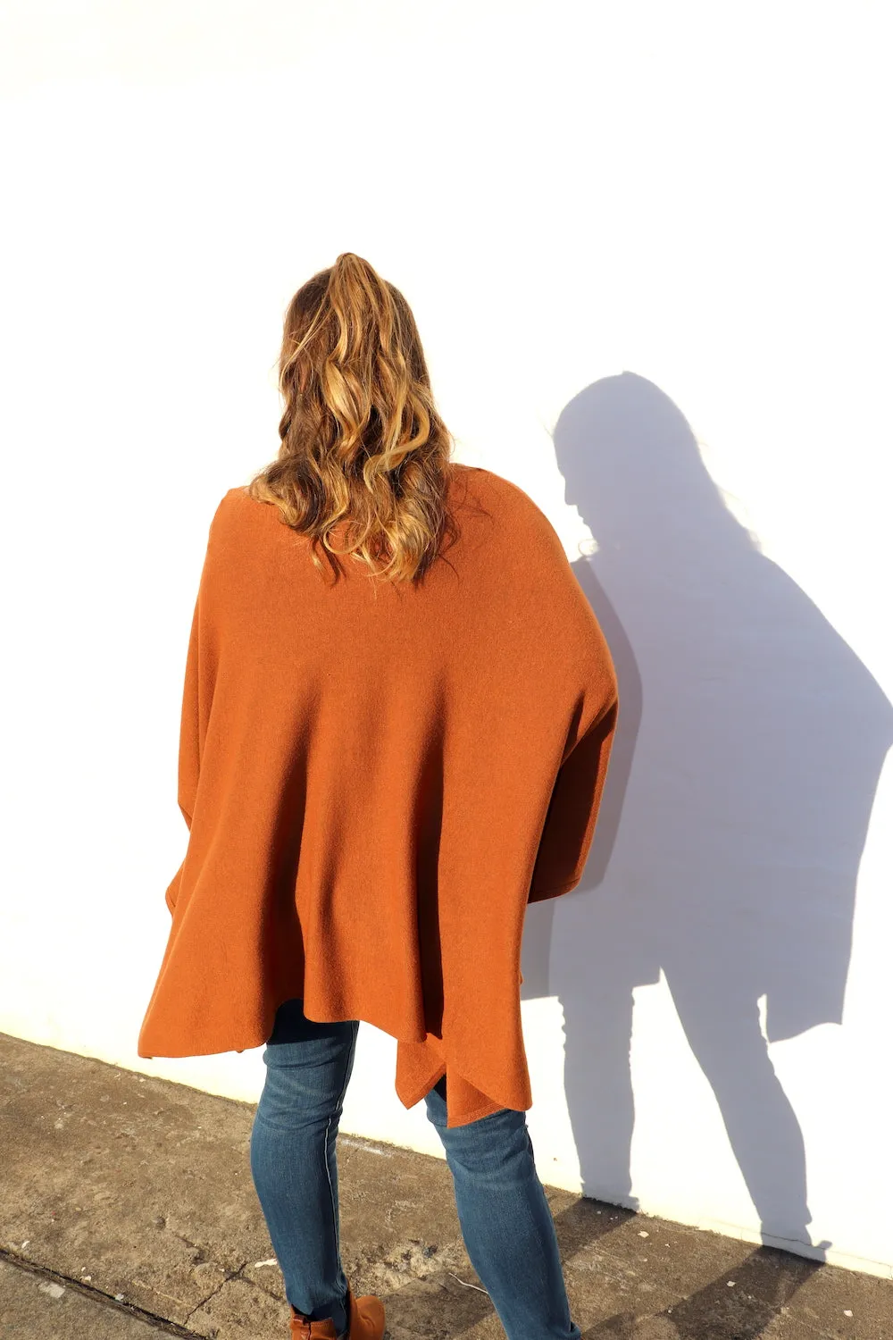 Lux Winter Poncho in Tan