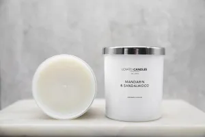 Luxury White Candle - Mandarin & Sandalwood