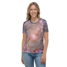 M83 Spiral Galaxy by Hubble Fitted T-Shirt