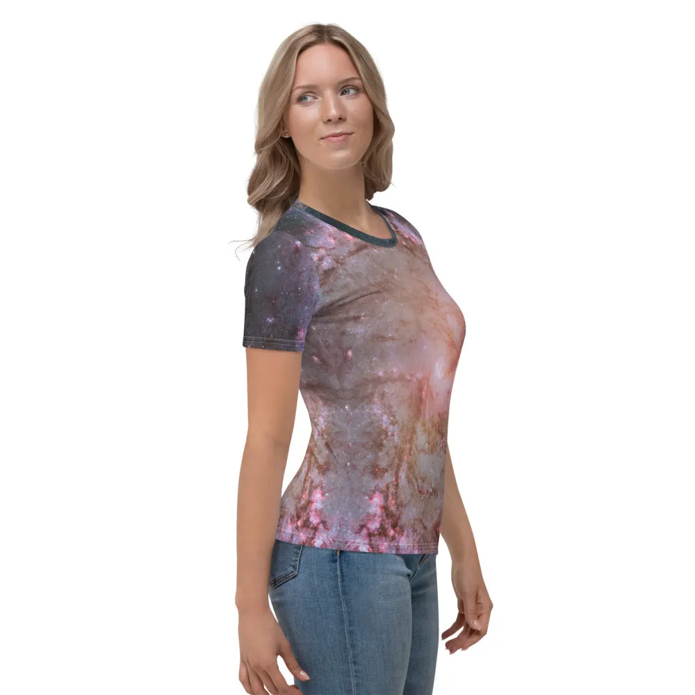 M83 Spiral Galaxy by Hubble Fitted T-Shirt