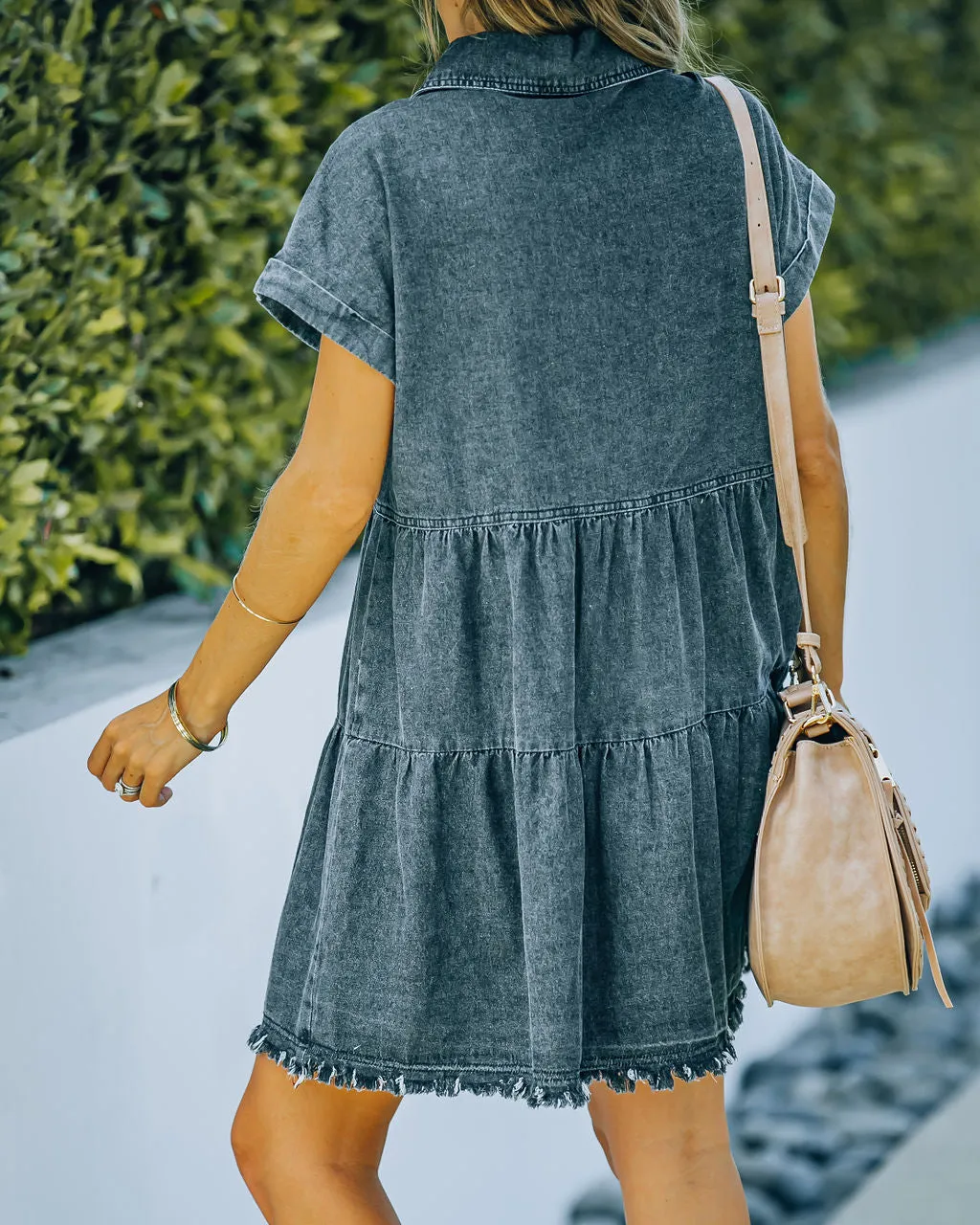 Madden Button Down Denim Shirt Dress