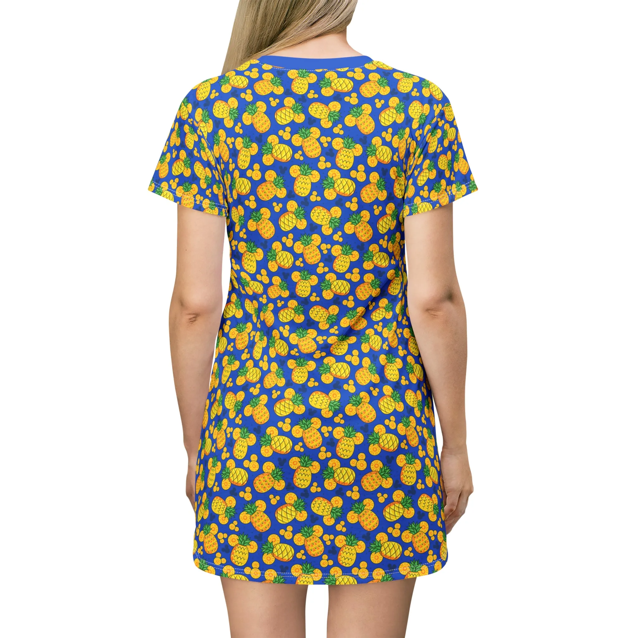 Magical Pineapple All Over Print T-Shirt Dress