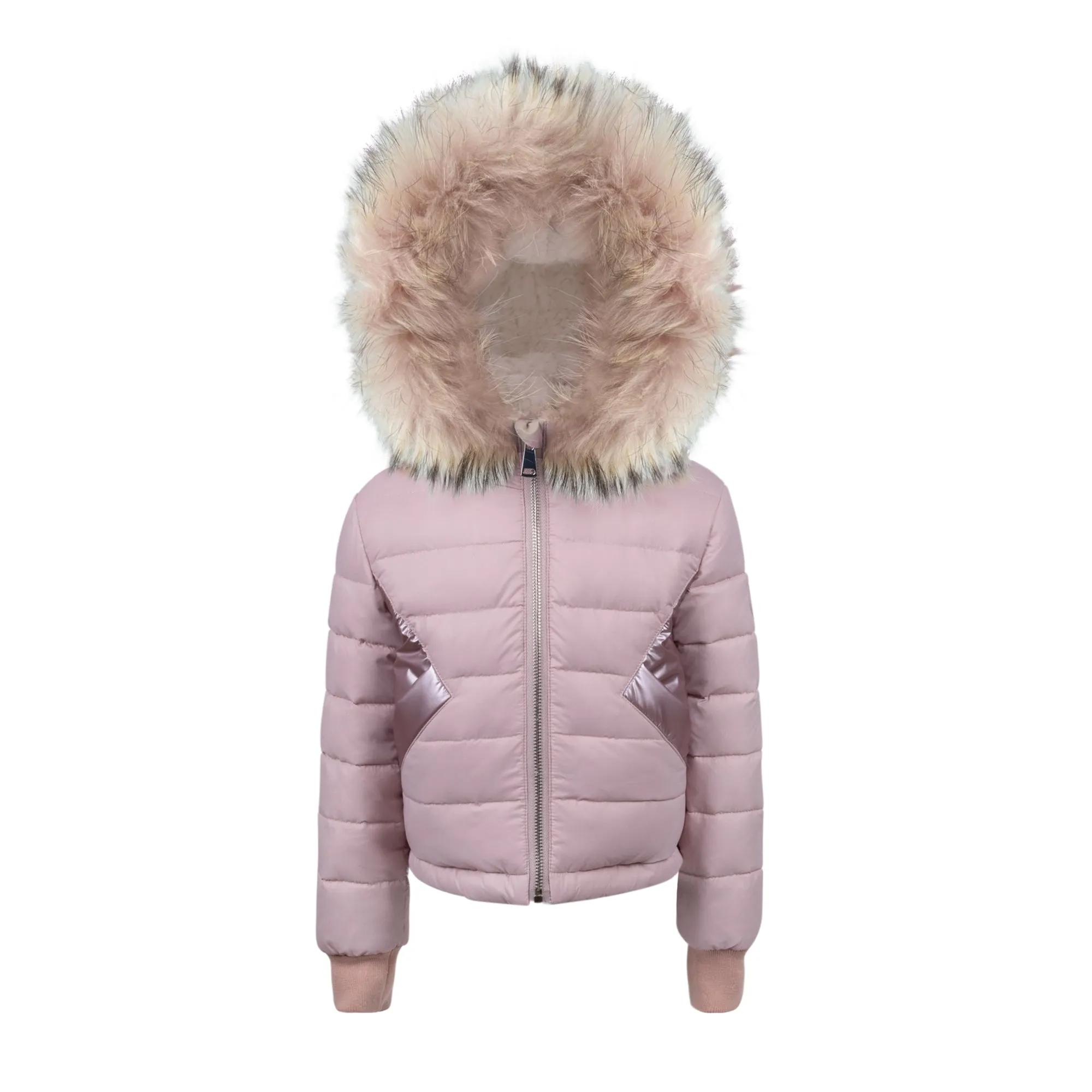 Manteau Jr. Rose Baby Reversible Rabbit Fur Coat