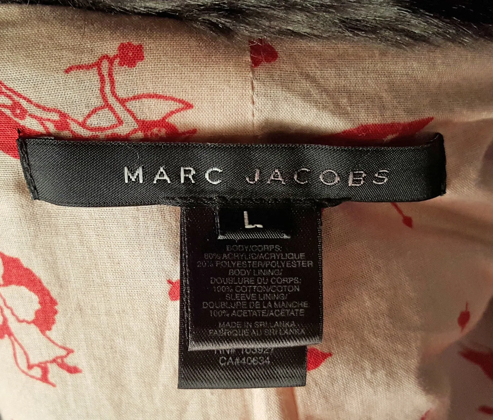 Marc Jacobs Faux Fur Jacket