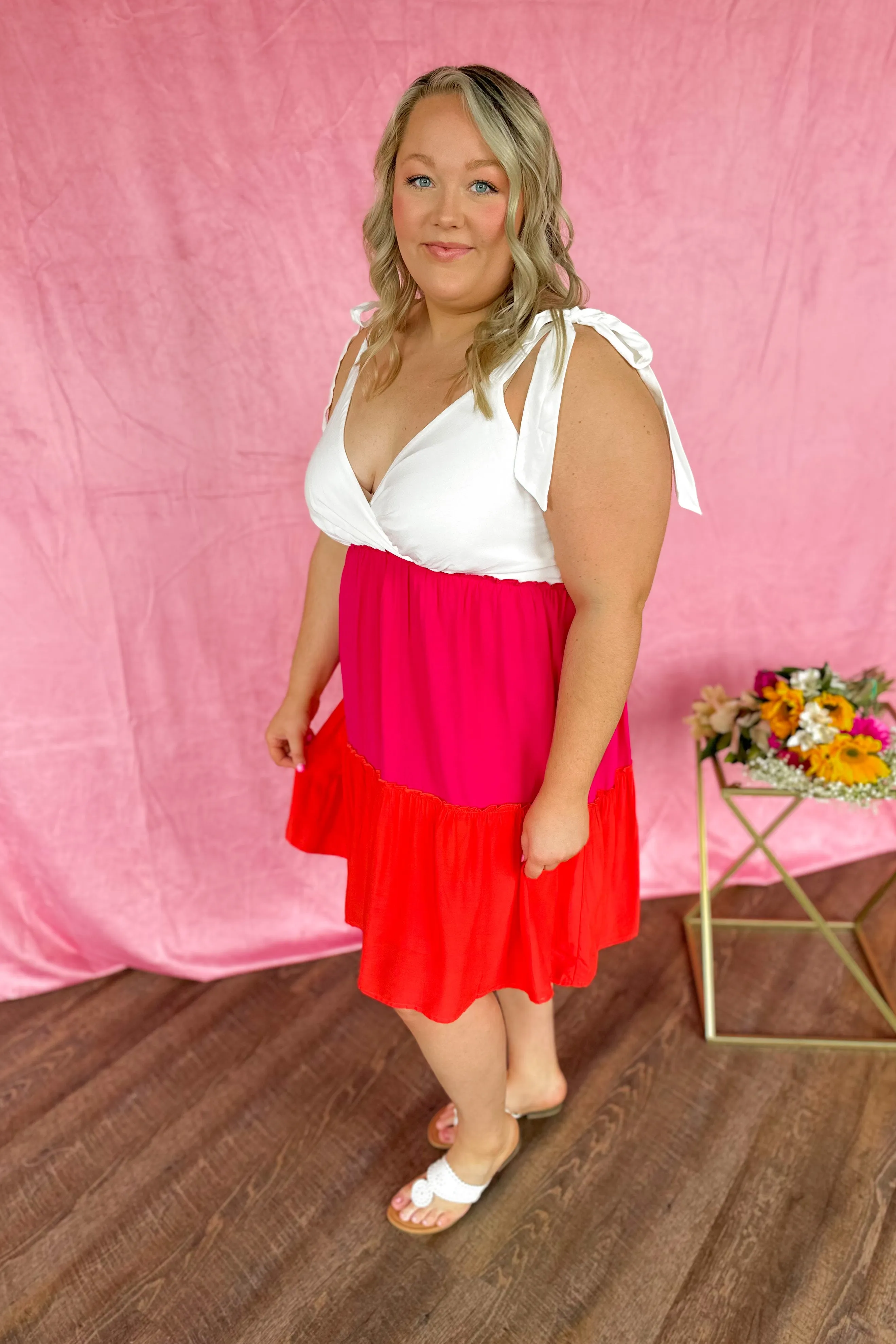 Marsha Color Block Tiered Babydoll Dress *FINAL SALE*