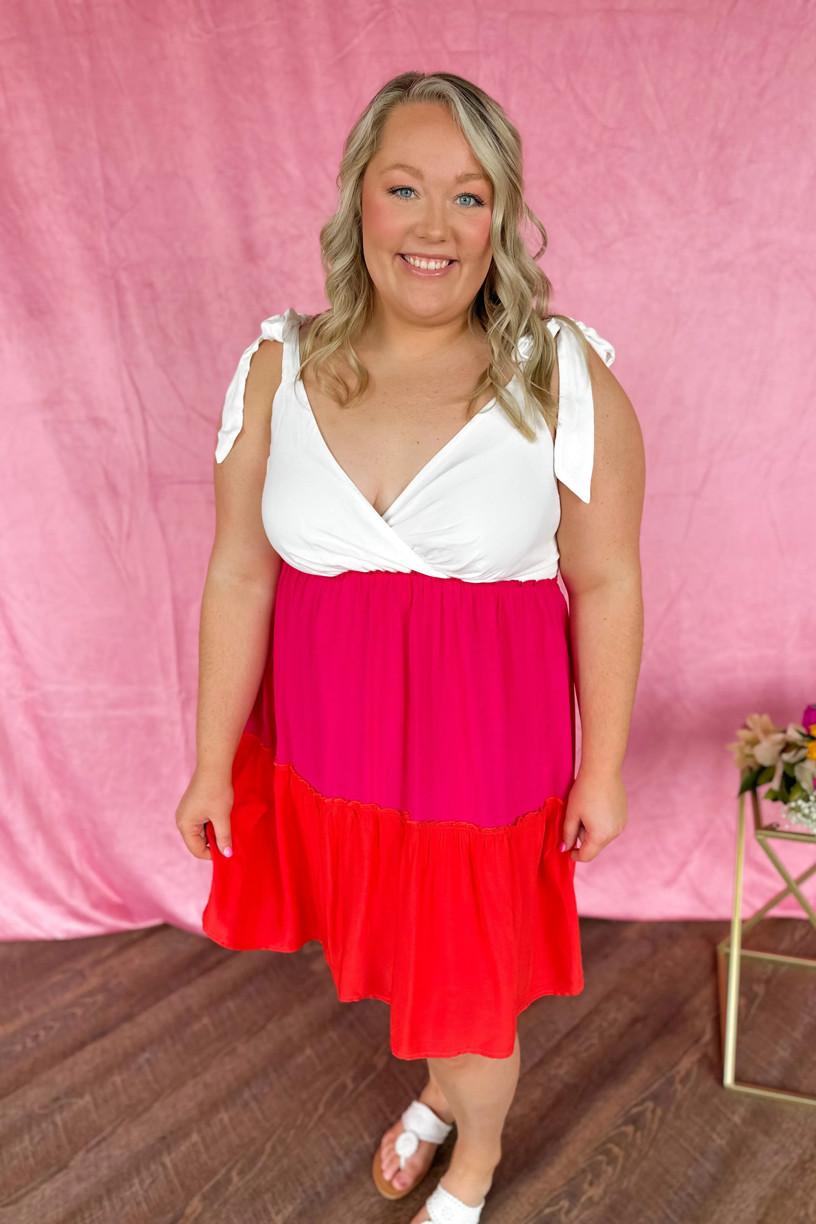 Marsha Color Block Tiered Babydoll Dress *FINAL SALE*