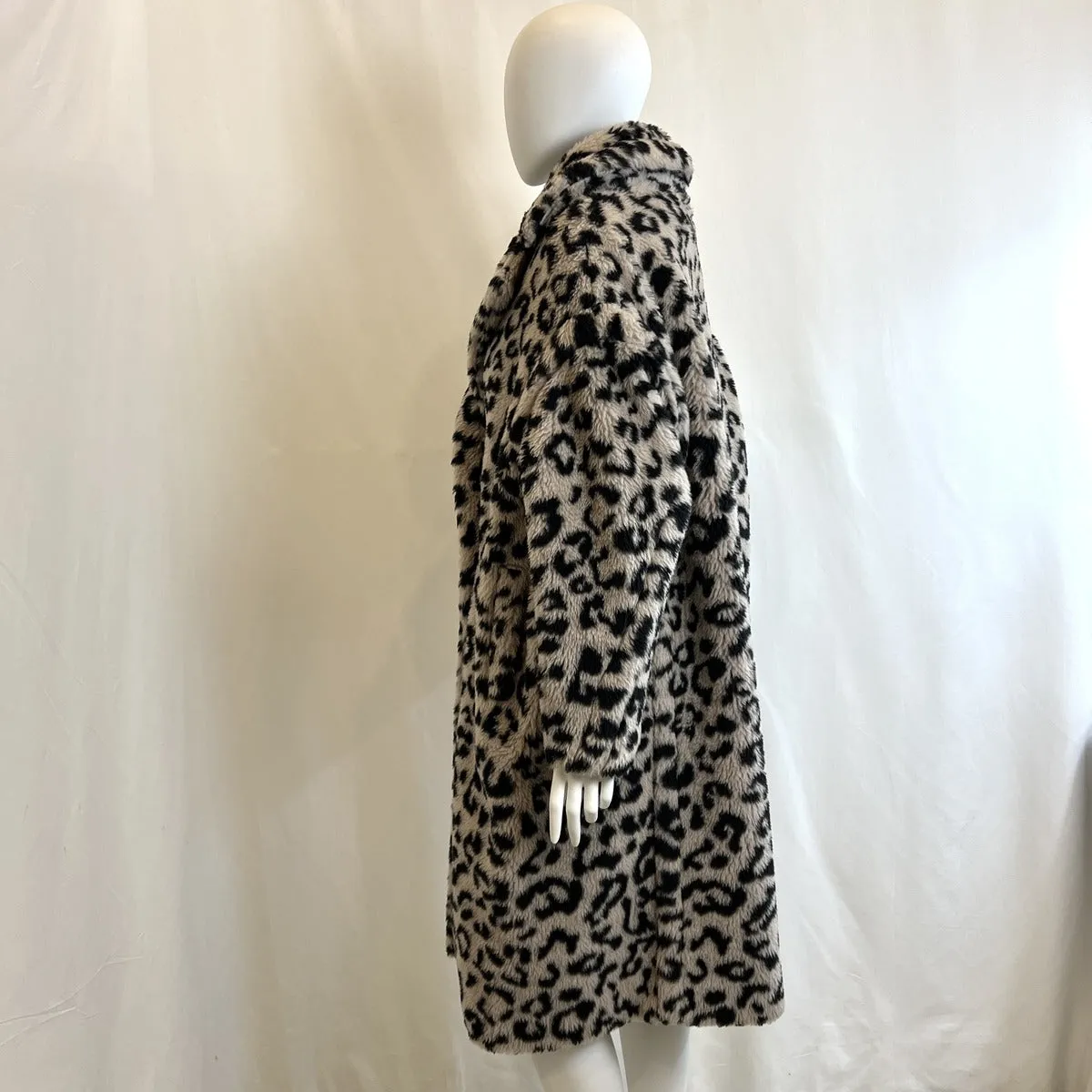 Max Mara Animal Print Faux Fur Coat