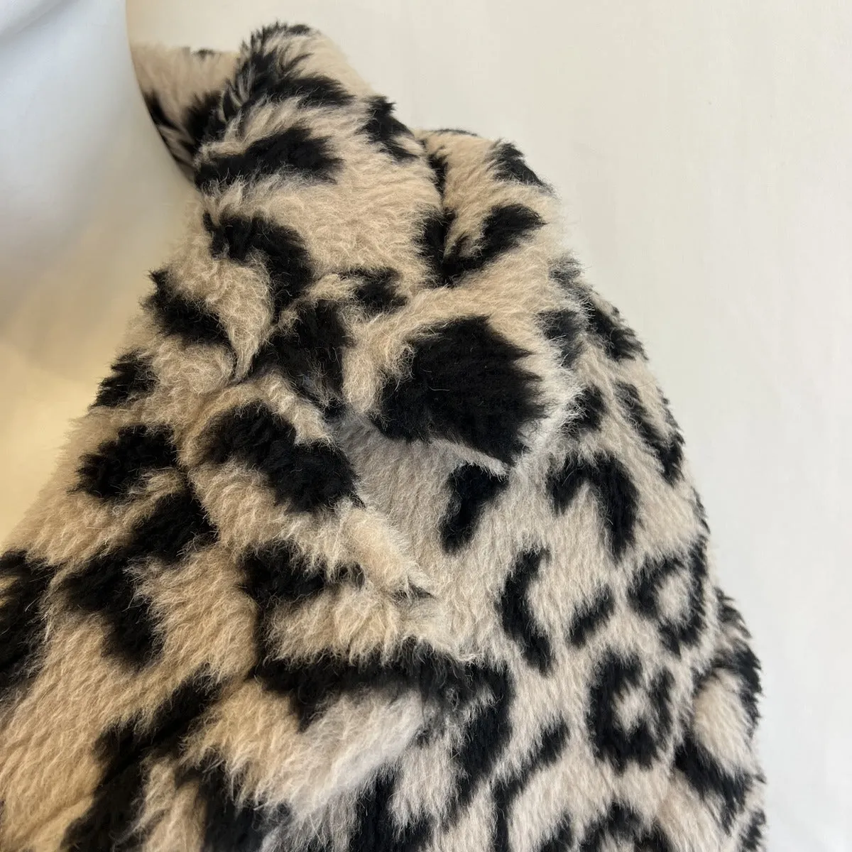 Max Mara Animal Print Faux Fur Coat