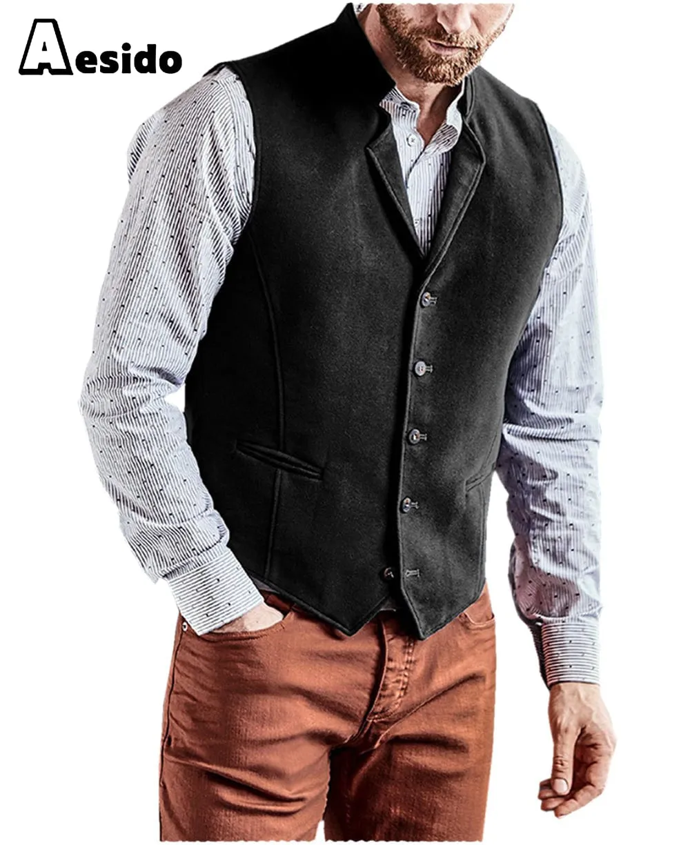 Men's Vest Notch Lapel Waistcoat