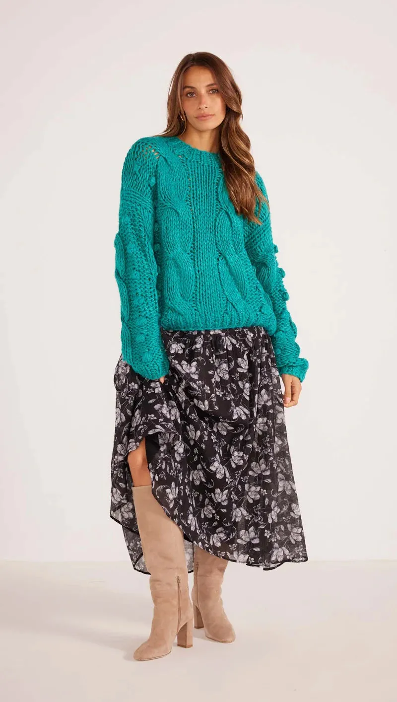 MinkPink Lucero Cable Knit Jumper