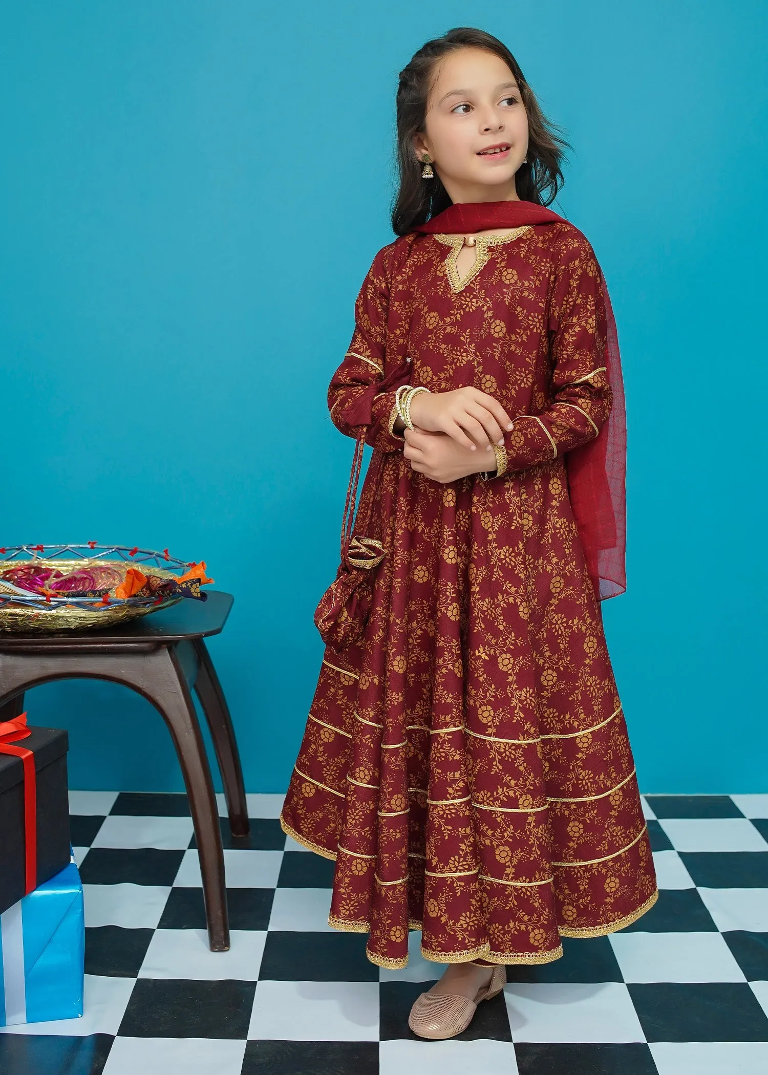 Modest Stitched 3 Piece Kids Festive Formals Edit-02 Collection'2024-Zaib