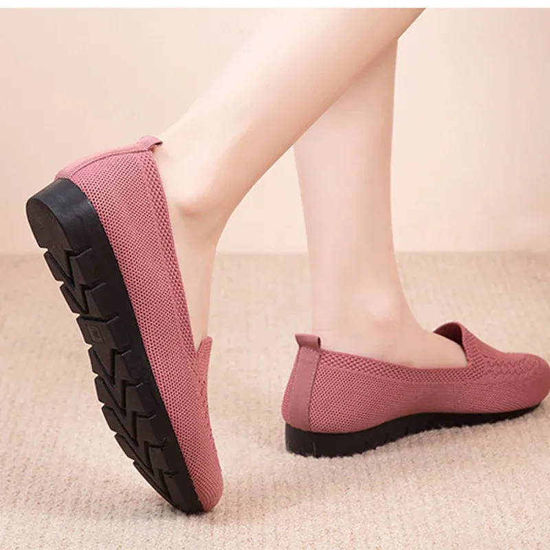 New Mesh Breathable Sneakers | Women's Slip-On Casual Shoes | Lightweight Fabric Loafers