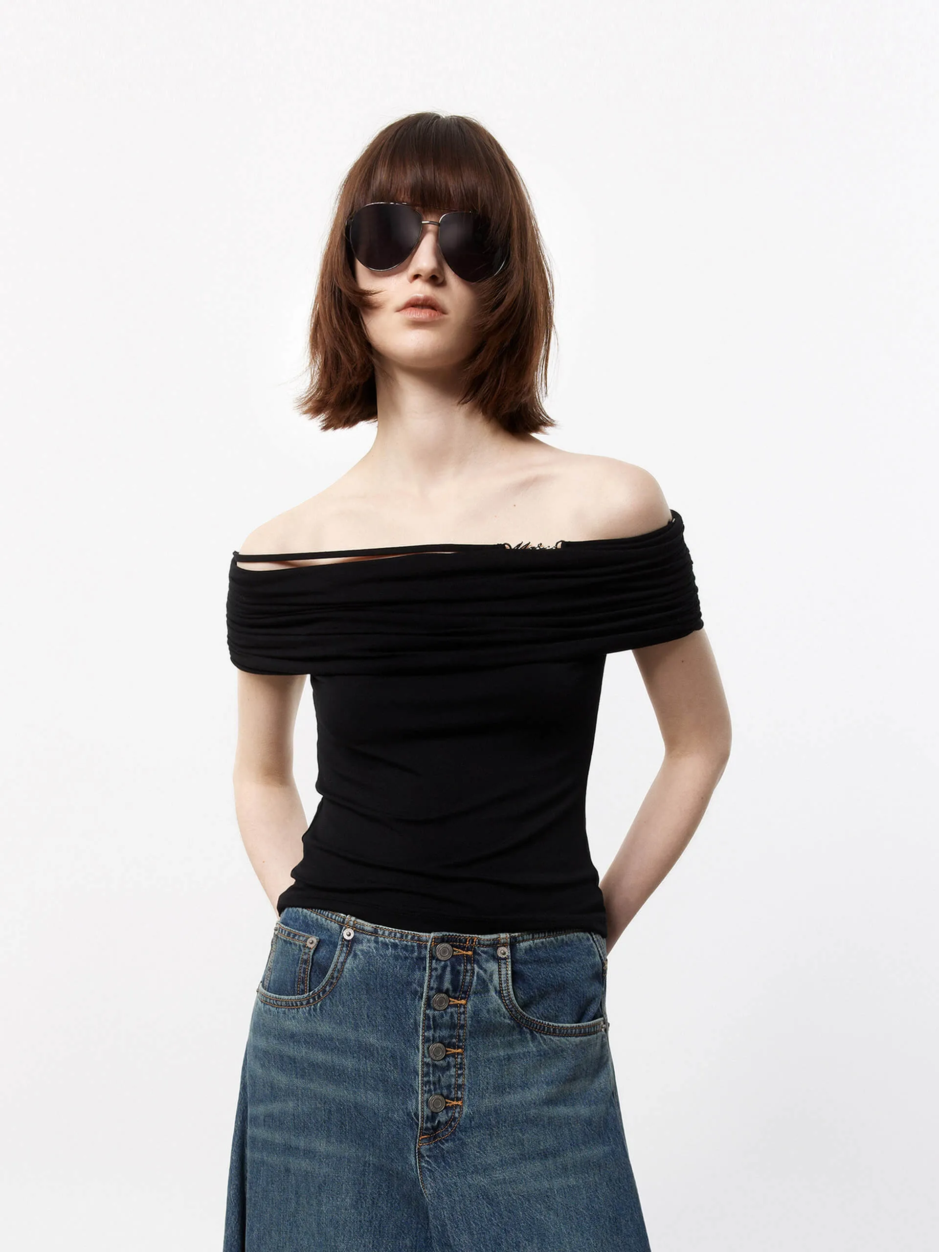 Off Shoulder Fitted Top