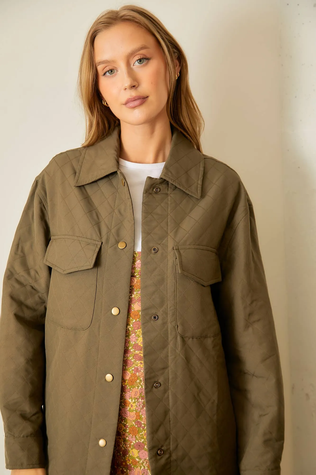 Olive Quilted Jacket