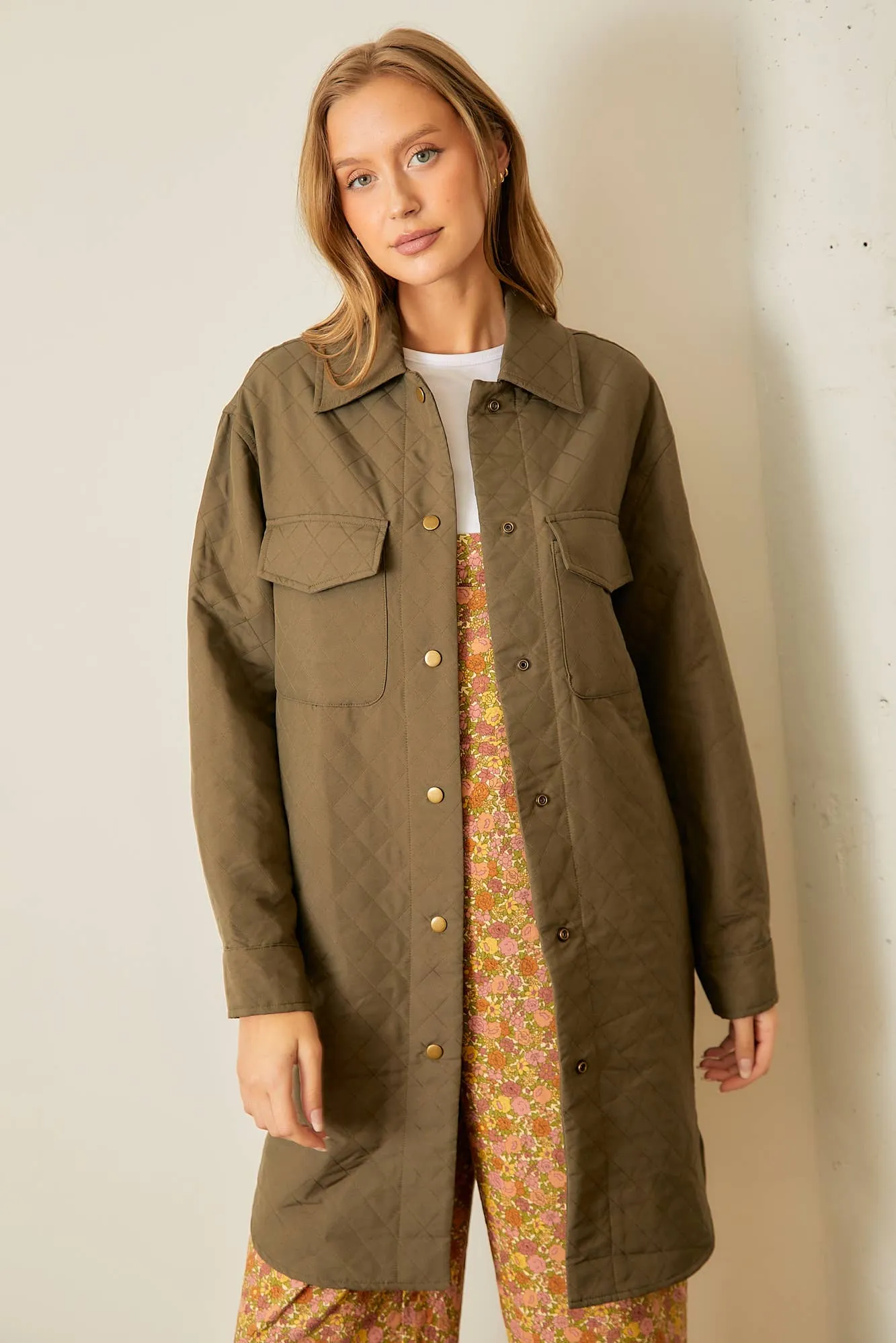 Olive Quilted Jacket